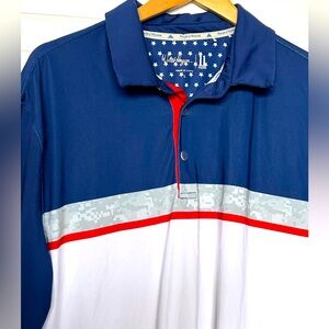 WALTER HAGEN “folds of honour” mens large golf polo